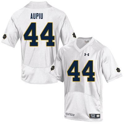 Notre Dame Fighting Irish Men's Devin Aupiu #44 White Under Armour Authentic Stitched College NCAA Football Jersey GHZ4499MU